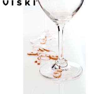 Viski Copper Wine Glass Charms